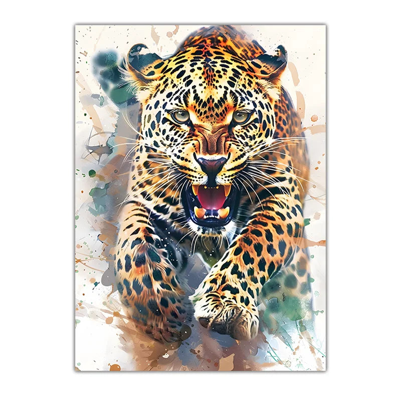 Modern Minimalist Tiger Canvas Wall Art – Wildlife Poster Print Canvas Wall Art Peaceful Pleasures Health and Wellness 03 15x20cm No Frame China Mainland