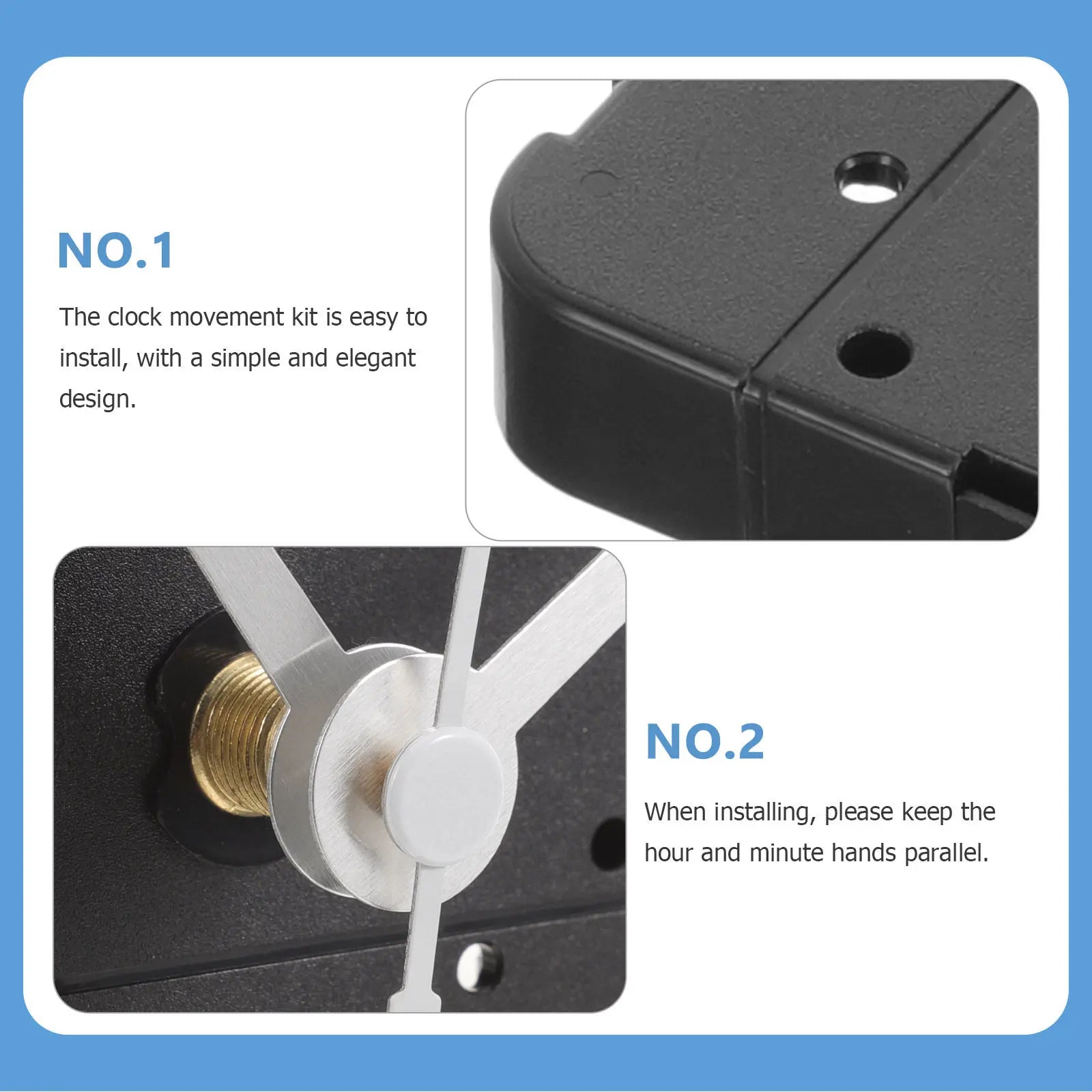 DIY Reverse Movement Mechanism Replacement Kit Unique Silent Iron Motor Long Shaft Wall Clock Making Creative Clock Works Set Peaceful Pleasures Health and Wellness