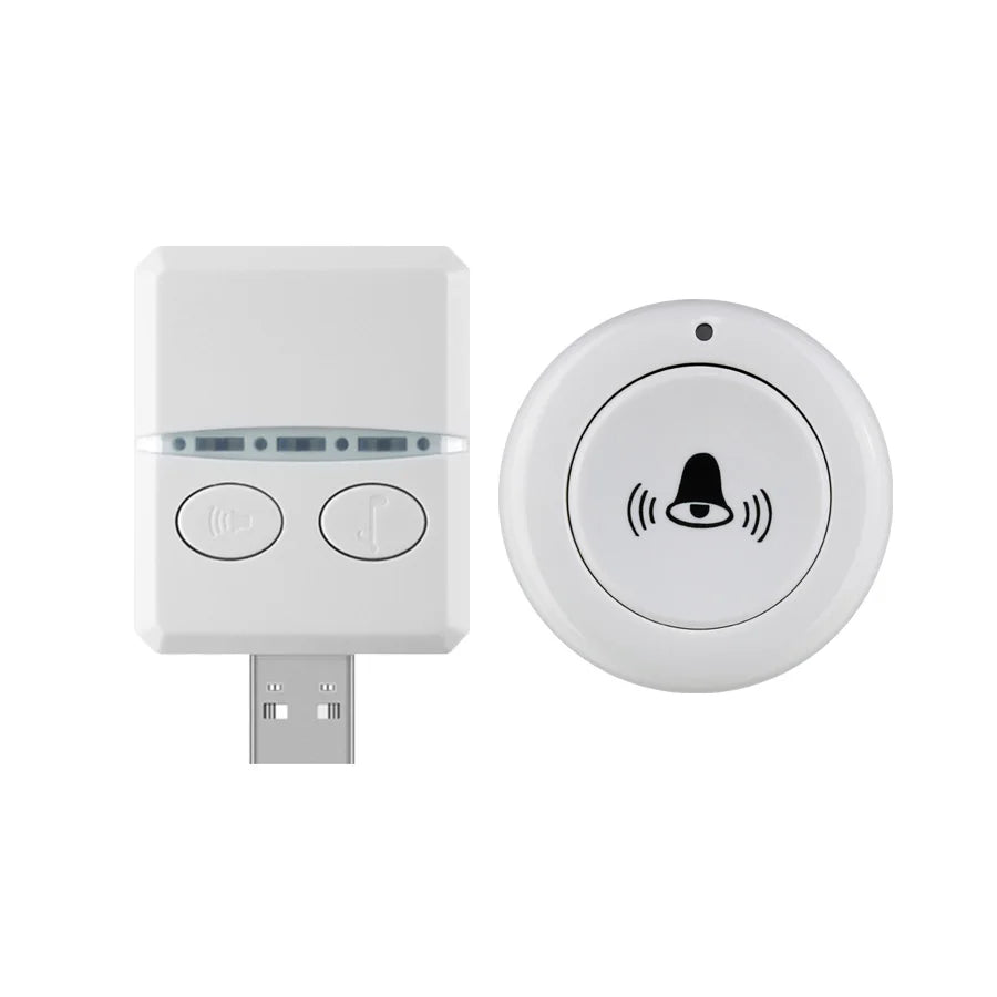 Wireless RF 433MHz Doorbell Home Welcome Bell Calls 150m 30 Songs Smart Door Bell Security Alarm Receiver Button Remote Control Peaceful Pleasures Health and Wellness 1 Remote 1 Receiver