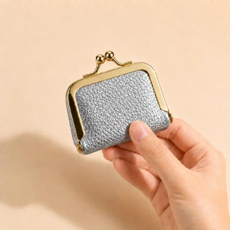 Mini Leather Lock Coin Purse | Jewelry & Earring Pouch Bag