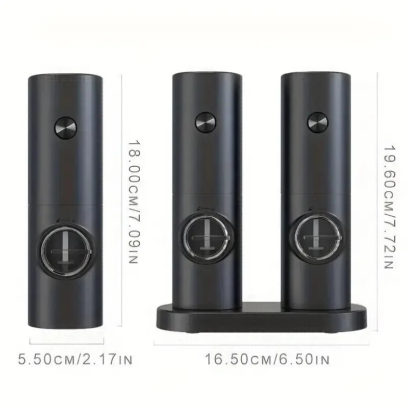 Option for 1 unit or 2 units, rechargeable electric salt and pepper grinder, top-fill automatic pepper grinder, adjustable coars Peaceful Pleasures Health and Wellness