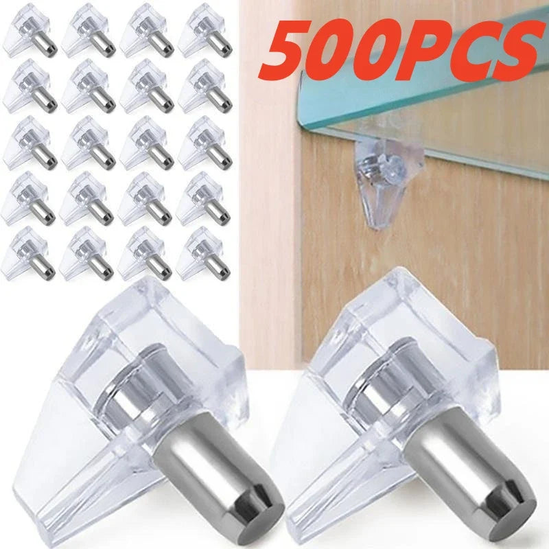 Transparent Shelf Support Pegs – Cabinet & Wardrobe Studs 10–500 PCS