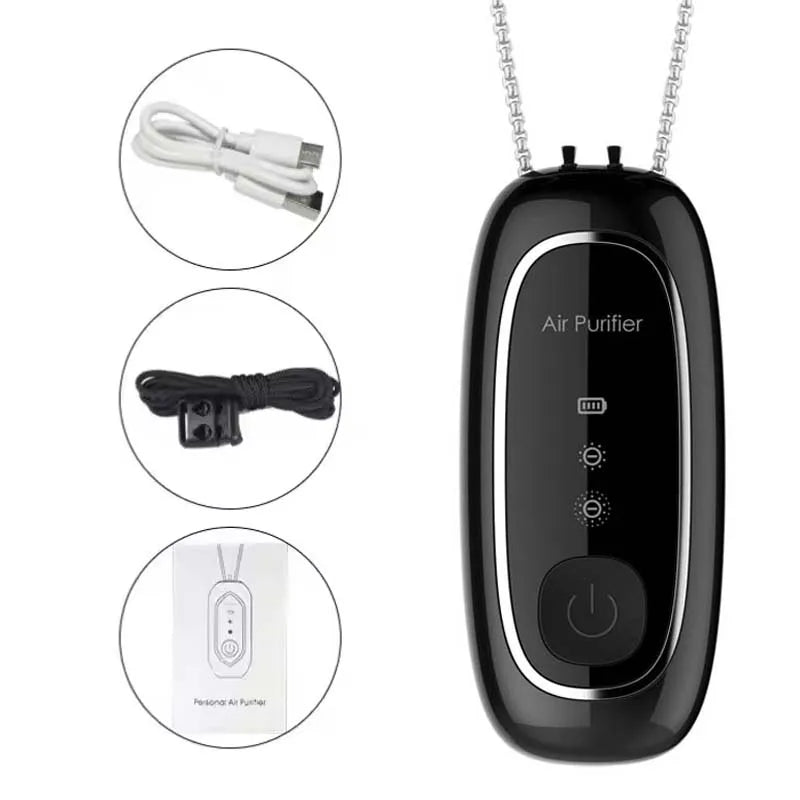 Dropshipping Neck Worn Air Purifier Stylish Portable Air Purification Necklace Miniature Breathing Filter Peaceful Pleasures Health and Wellness