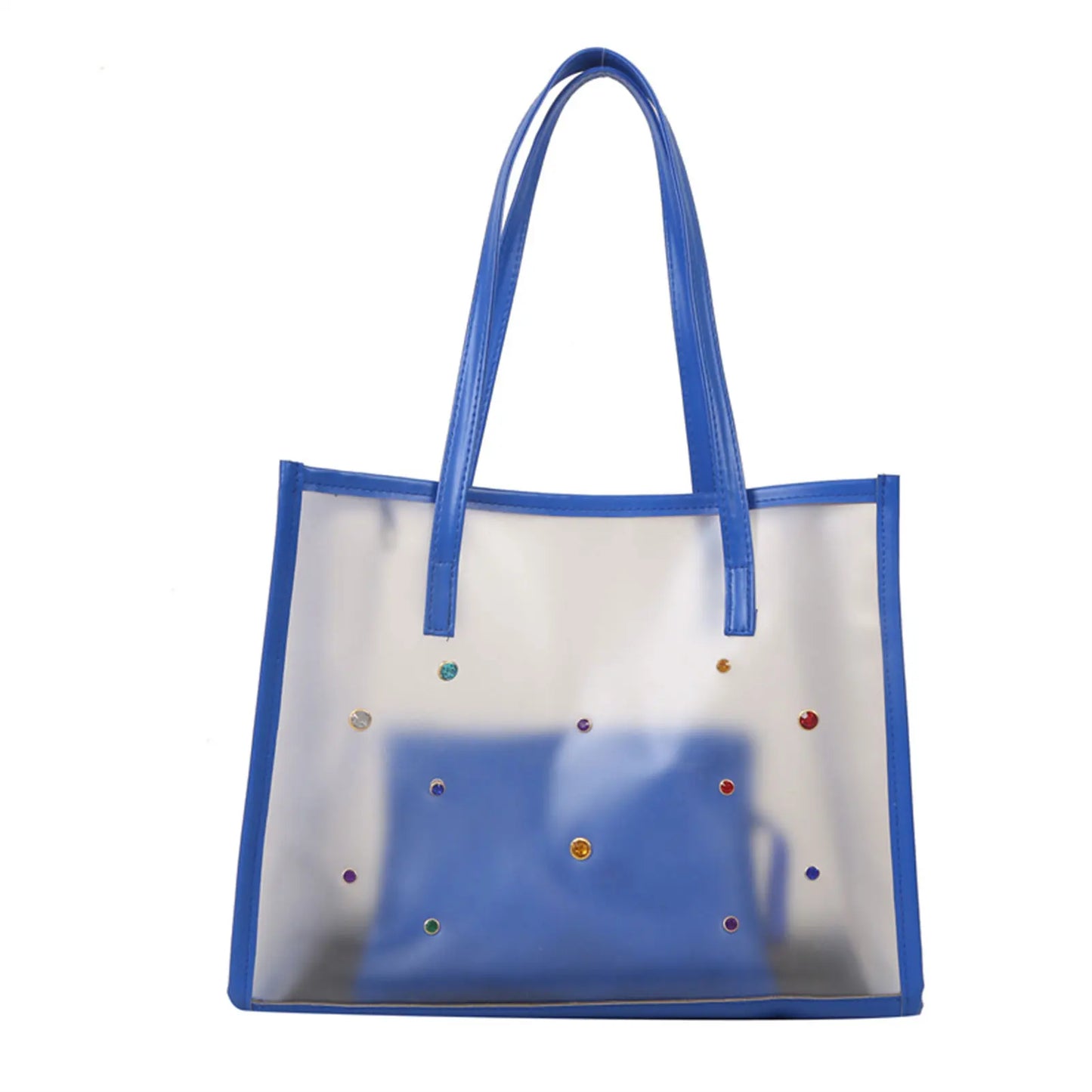 HOBBAGGO Clear Large Tote Bag – Waterproof PVC Beach Shoulder Bag