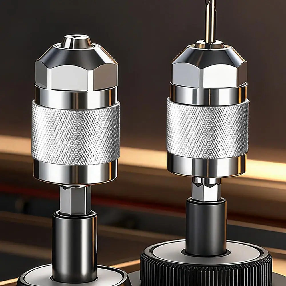 3-Jaw Keyless Drill Chuck, 0.3-6.5mm Capacity Drill Bit Adapter Hex Shank Chuck for Electric Screwdriver,Impact Driver Adaptor Peaceful Pleasures Health and Wellness