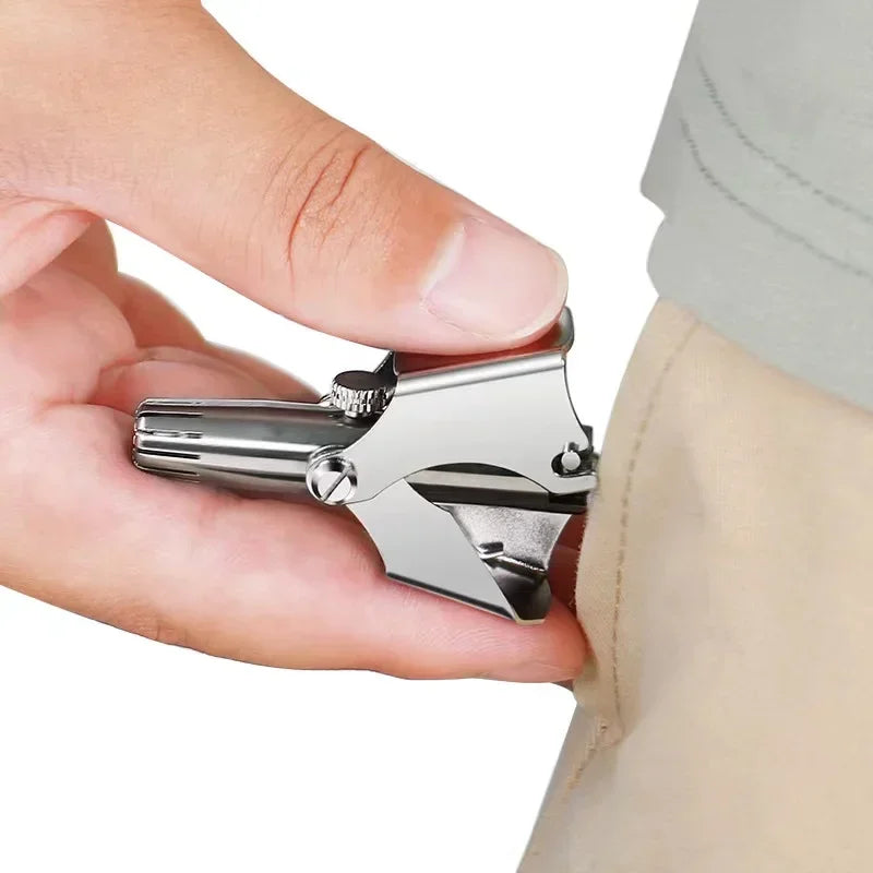 Manual Nose Hair Trimmer – Stainless Steel, Men & Women