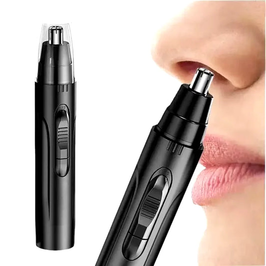 Electric Nose & Eyebrow Hair Trimmer – Quiet, Washable Nose Hair Trimmer Peaceful Pleasures Health and Wellness black