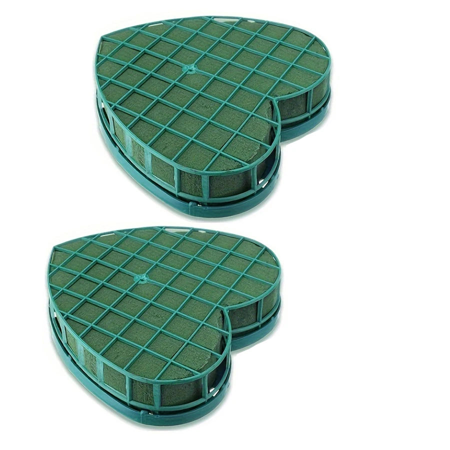 Heart Shaped Floral Foam Block with Suction Cup Tray
