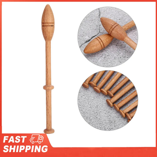 Lace Bobbin Wooden Antique Vintage French Artisan Craft Turned Wood Peaceful Pleasures Health and Wellness