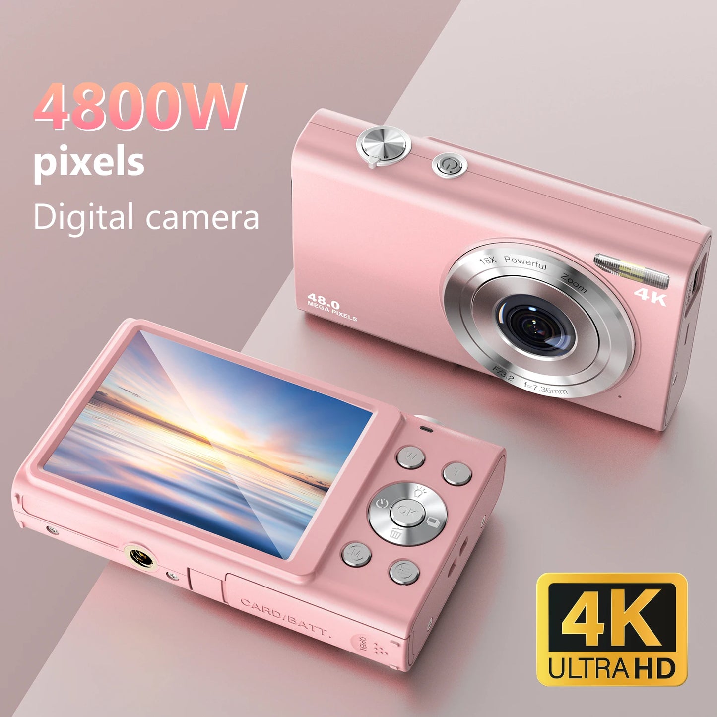 4K Digital Camera 48MP Autofocus Vlogging Camera for Kids & Adults