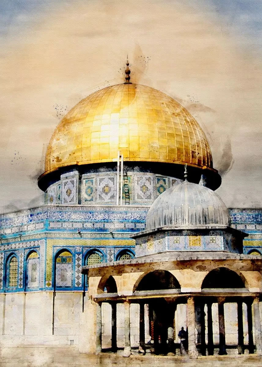 Islamic Mosque Mecca Kaaba Canvas Wall Art Print | Home Decor Canvas Wall Art Peaceful Pleasures Health and Wellness 5-1PC 55x75cm
