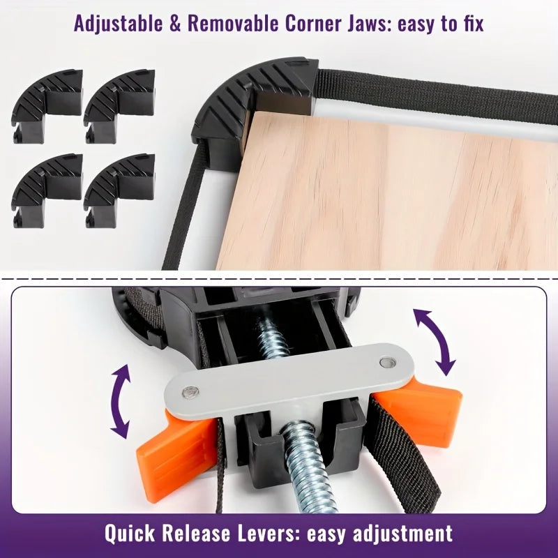 13 FT Woodworking Belt Strap Clamp | 4 Corner Claws
