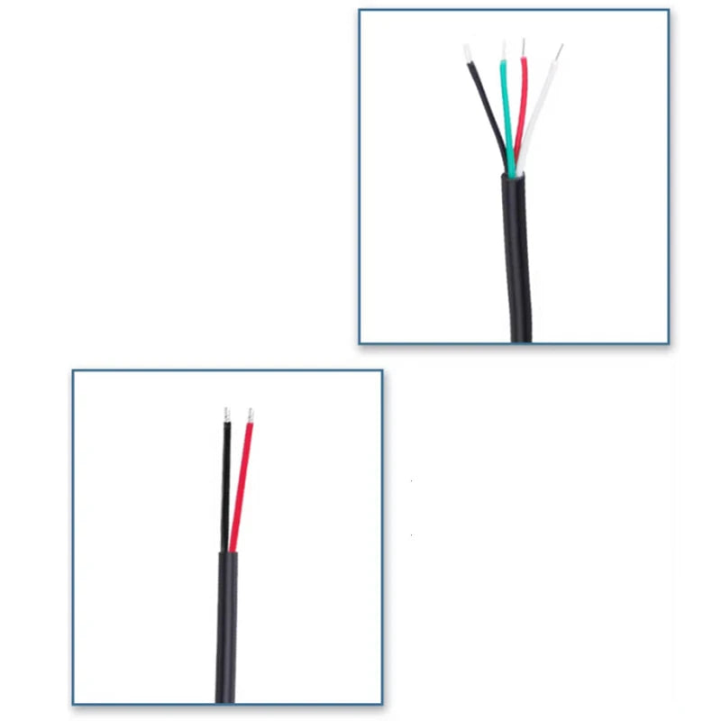 1pcs Micro USB 2.0 Female Jack Android Interface 4 Core 2 Core Male Female Power Data Charge Cable Cord Connector 30CM Cable Peaceful Pleasures Health and Wellness