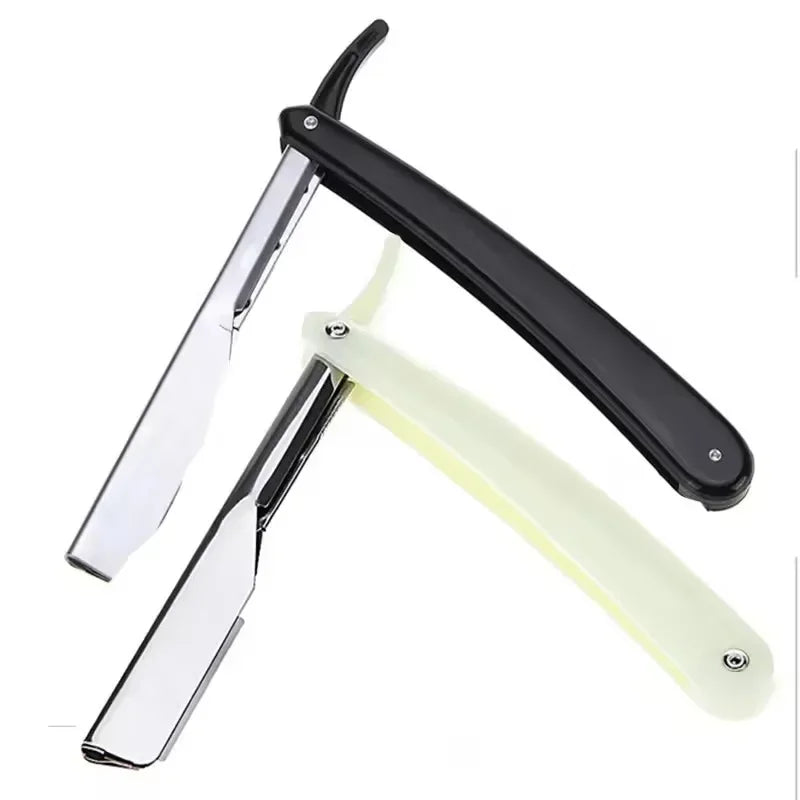 Professional Straight Edge Barber Razor | Stainless Steel Shaver Straight Edge Razor Peaceful Pleasures Health and Wellness