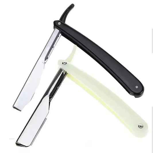 Professional Straight Edge Barber Razor | Stainless Steel Shaver Straight Edge Razor Peaceful Pleasures Health and Wellness
