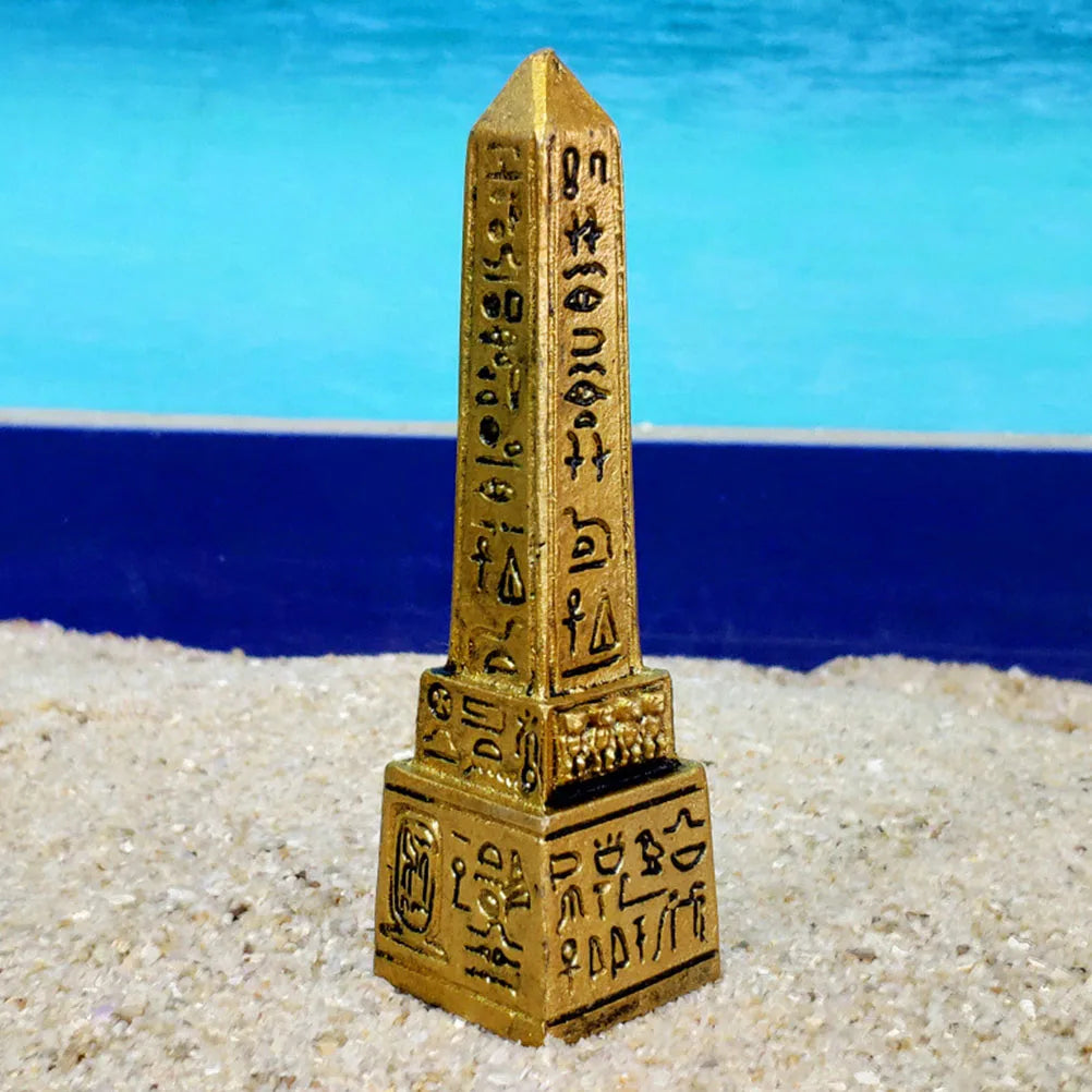 Egyptian Obelisk Figurine Statue Egyptian Obelisk Psychological Sandbox Tower Ornament Figurine Desktop Egyptian Tower Ornament Peaceful Pleasures Health and Wellness