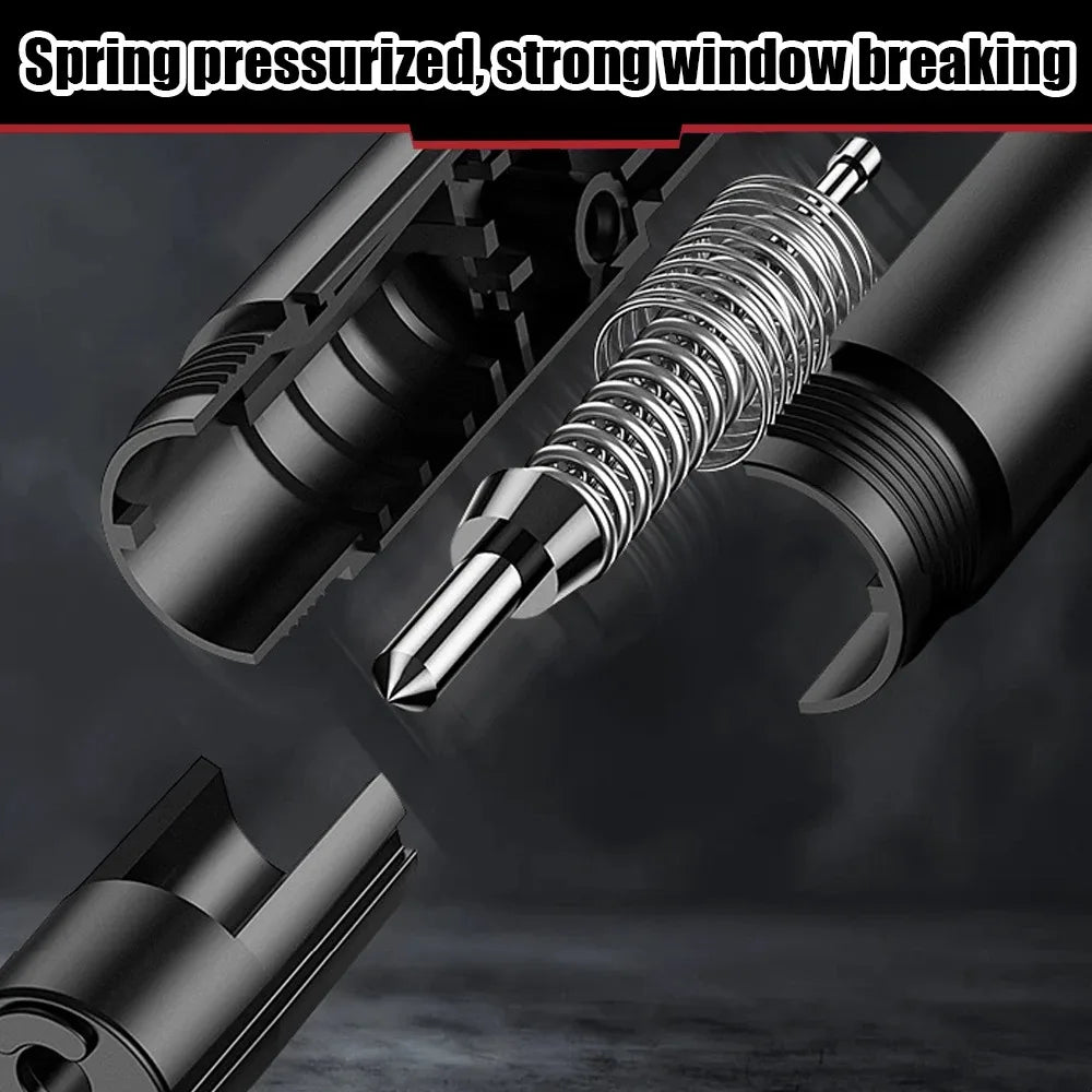 2-in-1 Car Safety Hammer – Window Breaker & Seatbelt Cutter