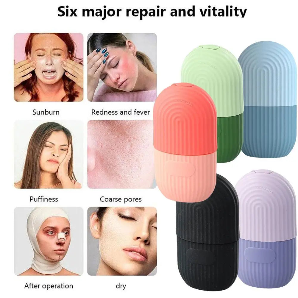 Silicone Ice Face Mold & Roller – Gua Sha Skin Care Tool