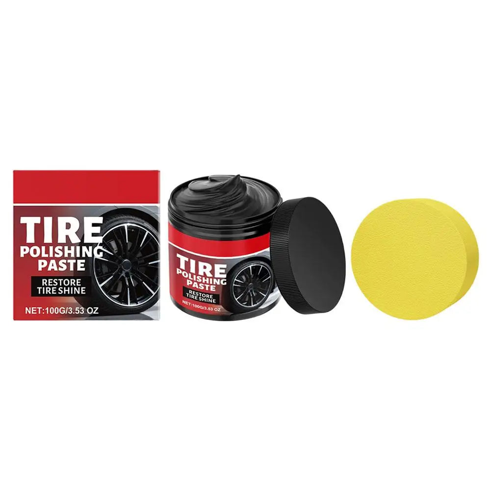 Car Tire Polishing Cream Refurbishing Cream Anti Crack Tire Care Portable Shine Enhancer Waterproof Long Lasting Auto Detailing Peaceful Pleasures Health and Wellness 3PCS