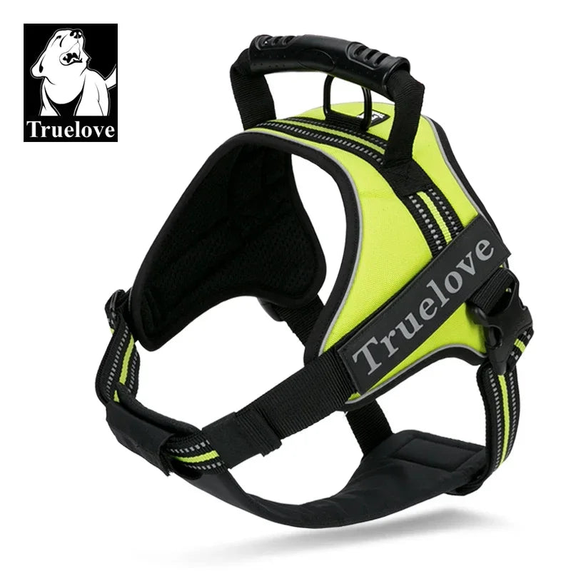 Truelove Dog Harness No-Pull Reflective Stitching Night Visibility Outdoor Adventure Big Dog Harness Match Puppy Vest TLH5753 Peaceful Pleasures Health and Wellness Neon Yellow XS China Mainland