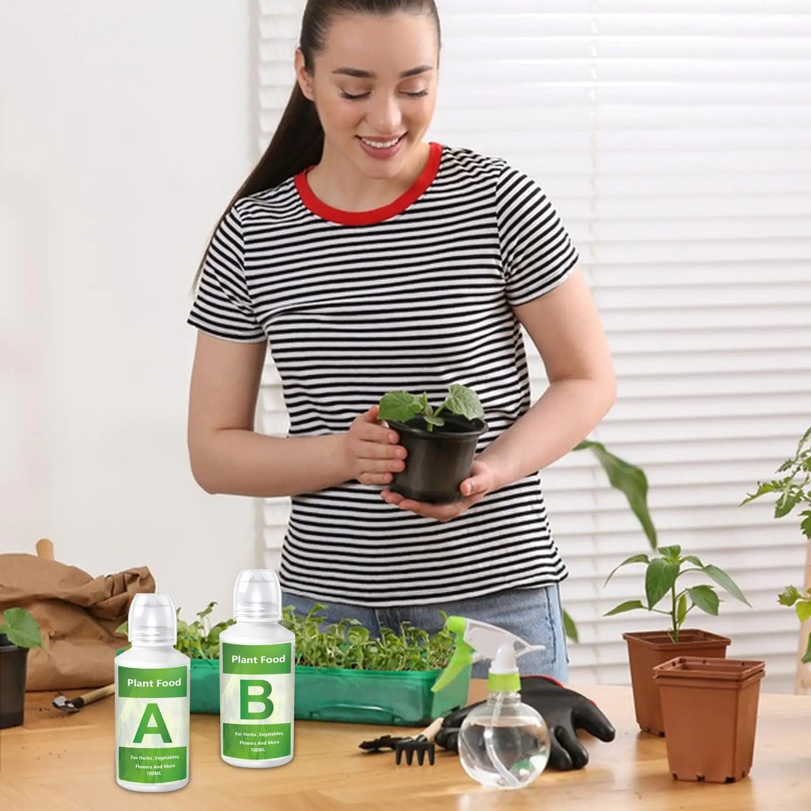 Hydroponic AB Nutrients Solution Set | Soilless Grow Fertilizer Hydroponic Fertilizer Peaceful Pleasures Health and Wellness