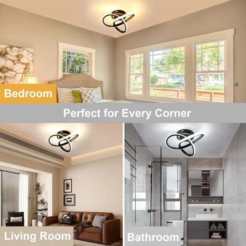 Modern Geometric LED Ceiling Light – Kitchen, Bedroom & Hallway