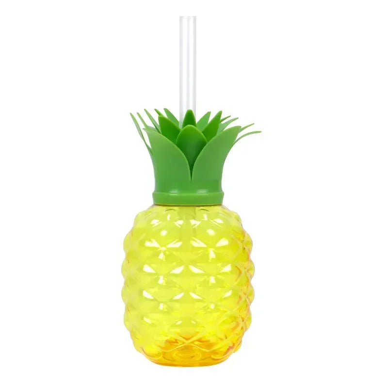 Plastic Pineapple Cup Birthday Decorations Wedding Straws Party Supplies Tropical Summer Beach Centerpiece Swimming Pool Event Peaceful Pleasures Health and Wellness