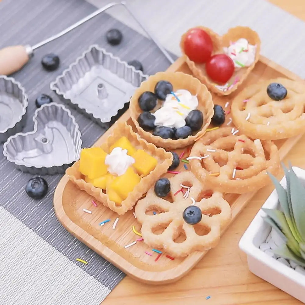 Cast Rosette Iron Mold Set 2/4/7Pcs Bunuelos Mold With Handle Timbale Pastry Tools Achappam Cookie Maker Peaceful Pleasures Health and Wellness