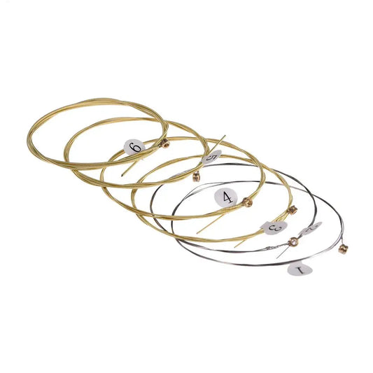 6-Pack Brass Acoustic Guitar Strings | Hexagonal Steel Core Acoustic Guitar Strings Peaceful Pleasures Health and Wellness