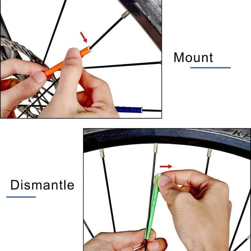 Reflective Bicycle Spoke Clips – Night Safety Bike Reflector Kit Bike Spoke Reflectors Peaceful Pleasures Health and Wellness