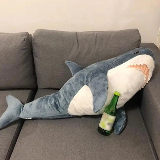 Soft Plush Shark Stuffed Animal Pillow Cushion | Fun Gift Plush Stuffed Pillow Peaceful Pleasures Health and Wellness