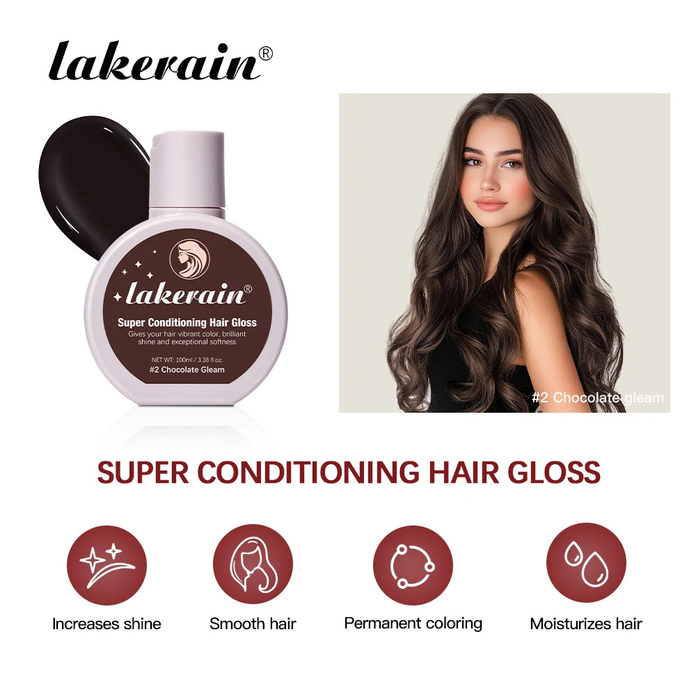 Super Conditioning Hair Gloss Enhance Color Luster Nourishing Repairing Long-lasting Color Hair Tinted Moisturizer No Need Mix Peaceful Pleasures Health and Wellness