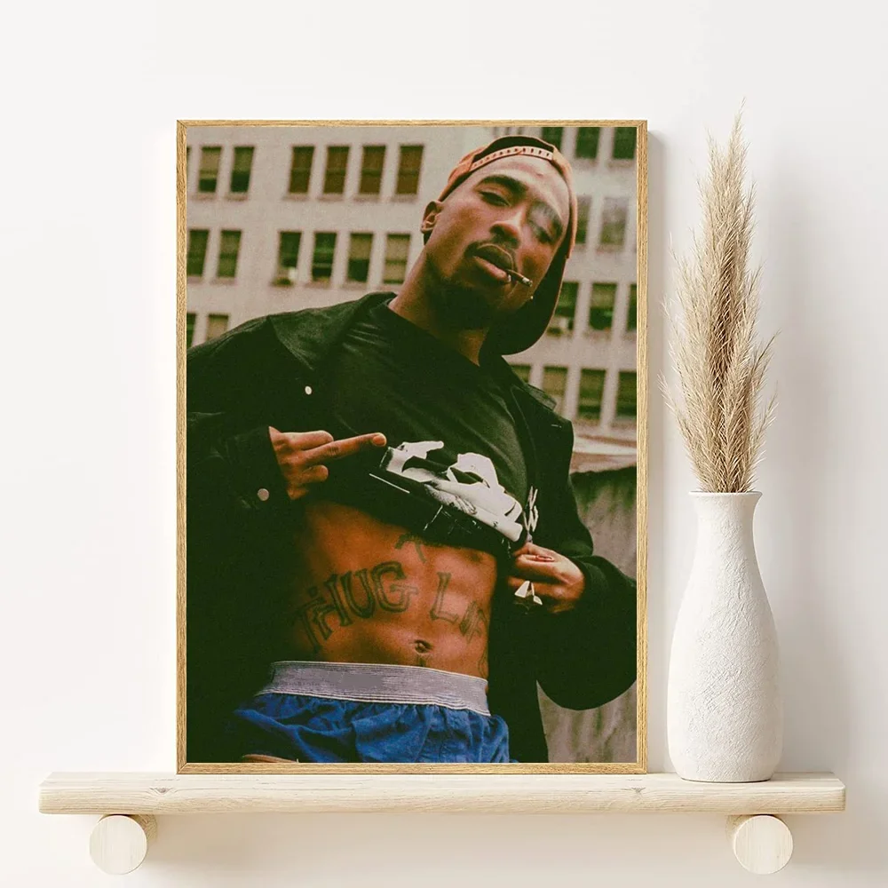 2Pac Minimalist Canvas Poster | Hip-Hop Wall Art Decor