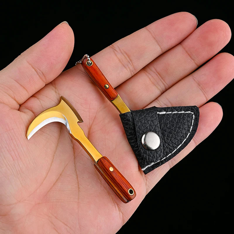 Keychain small kitchen knife mini sickle gift knife courier knife body knife key knife non-folding knife pendant accessories. Peaceful Pleasures Health and Wellness A 1pcs