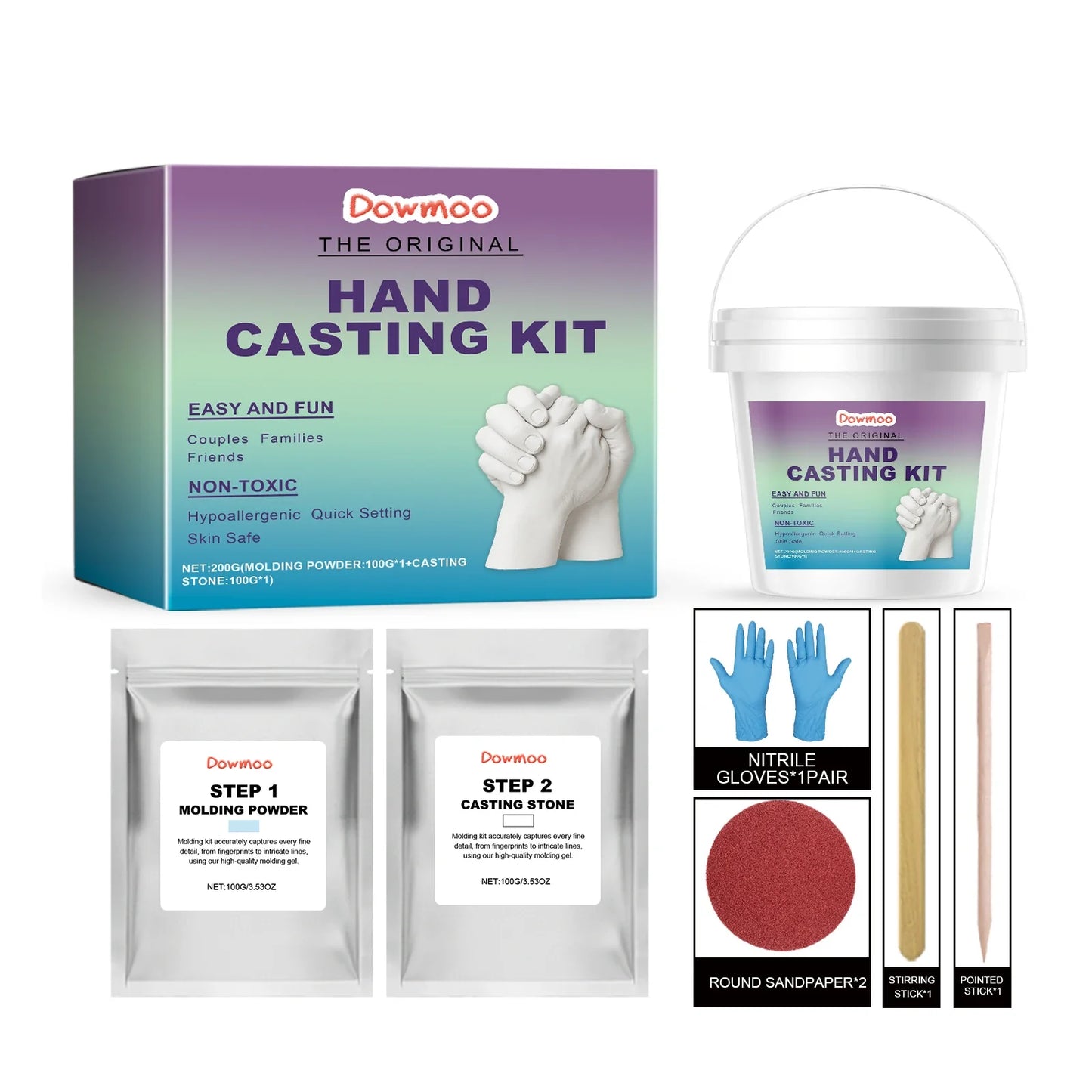 DIY Hand Casting Kit – 3D Mold Making Set for Family & Couples