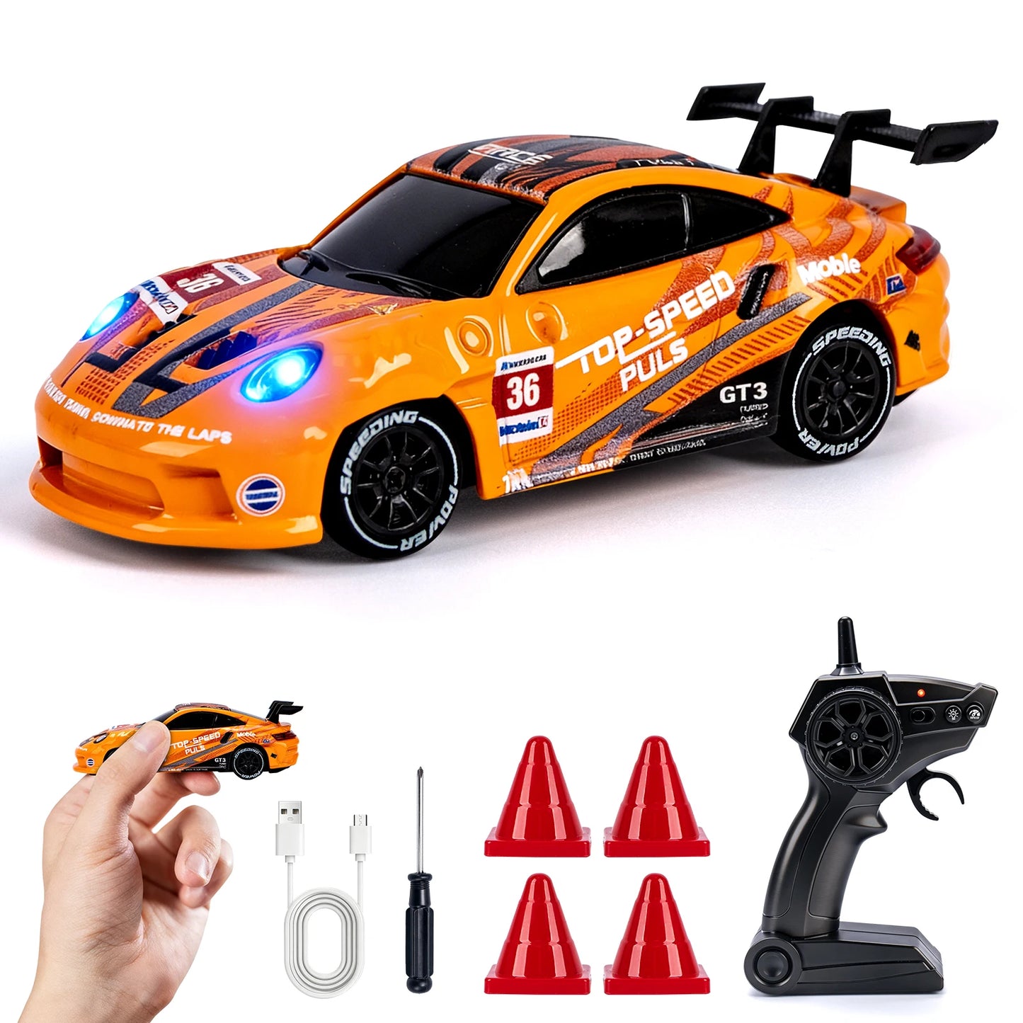 1 64 Speed Drift RC Car Mini Racing Model Light 4WD Remote Control