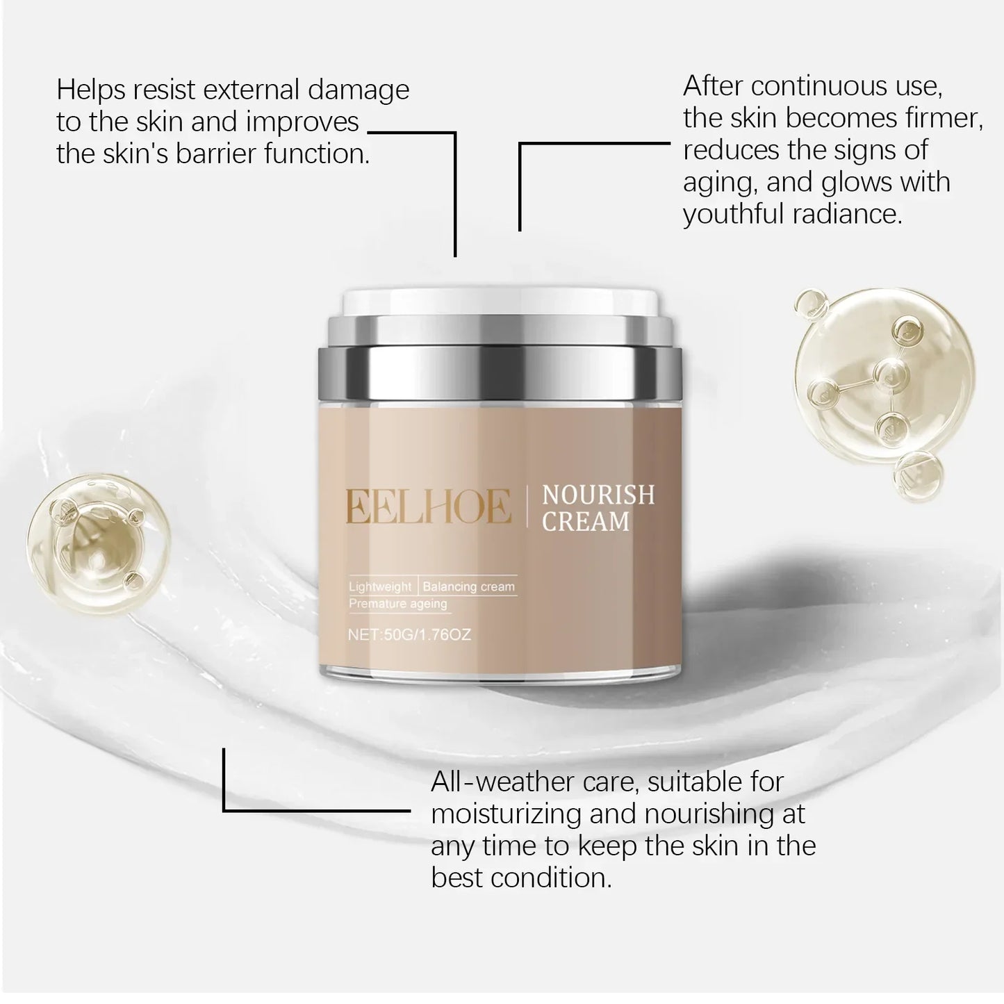 EELHOE Collagen Firming Face Cream with Vitamin E Peaceful Pleasures Health and Wellness
