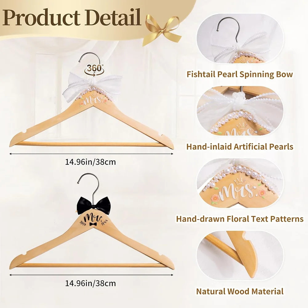 Personalized Engraved Floral Wedding Dress Hanger | Bridal Gift Personalized Bridal Hanger Peaceful Pleasures Health and Wellness