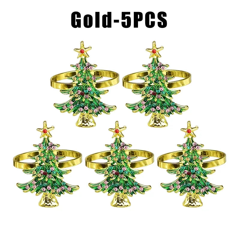 Christmas Tree Napkin Ring Holders – Set of 1–40 | Holiday Decor