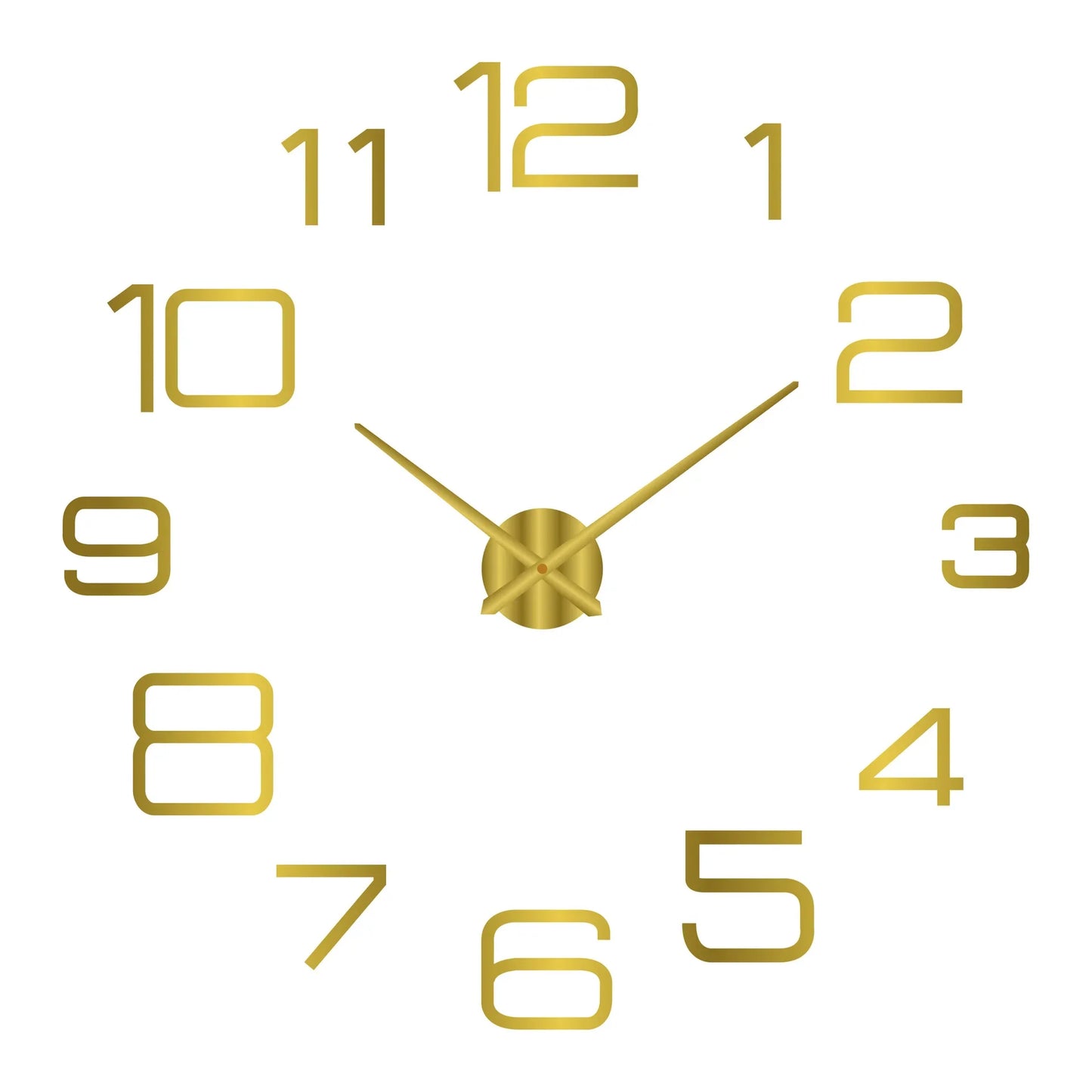 Modern 3D DIY Frameless Wall Clock – Acrylic Mirror Number Stickers Quartz Home Decor (40–130cm)