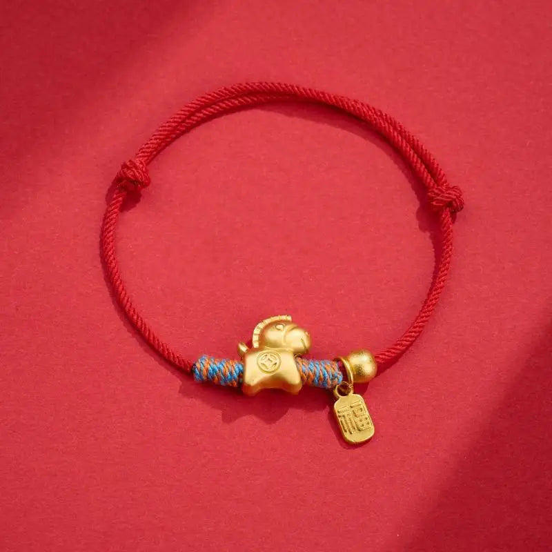 2026 Year of the Horse Red Lucky Bracelet | Chinese New Year