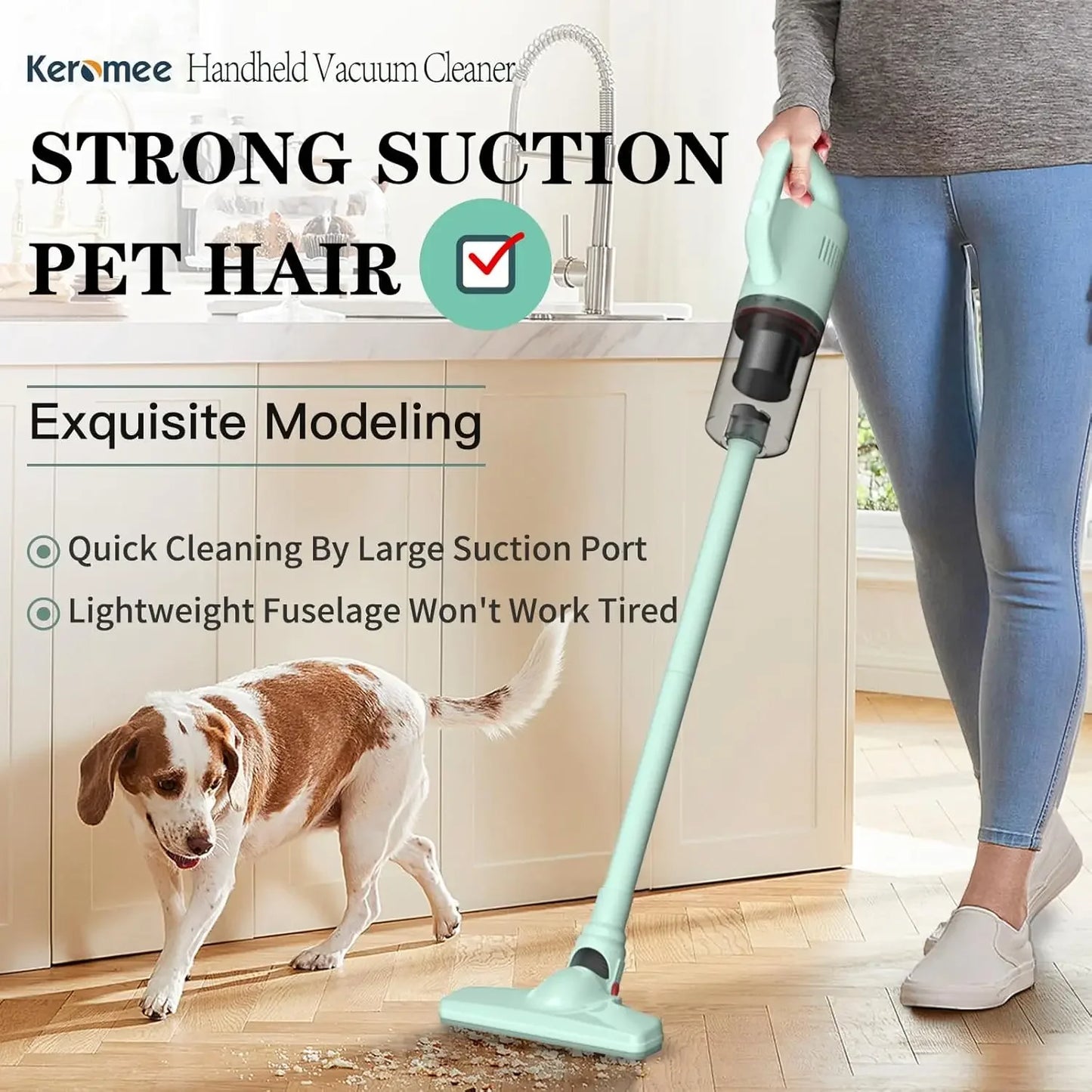 Handheld Cordless Vacuum Cleaner for Pet Hair, Hardwood Floors, and Home Cleaning with 8000PA Suction Peaceful Pleasures Health and Wellness