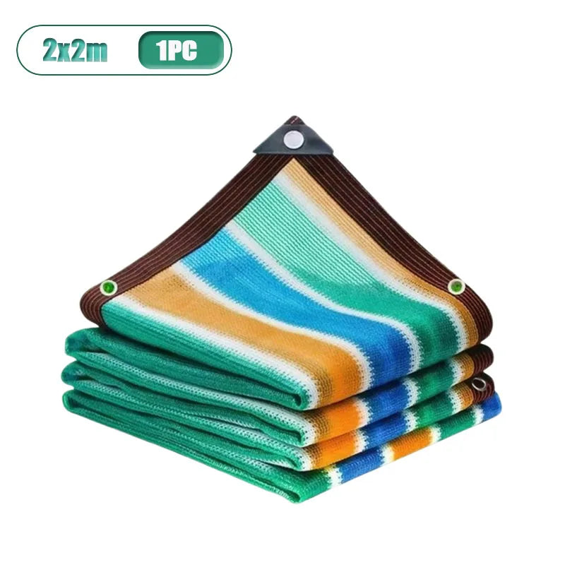 Colorful Sun Shade Net – Breathable Outdoor Shade Sail 2x2m/2x4m Sun Shade Net Peaceful Pleasures Health and Wellness 2x2m-1PC