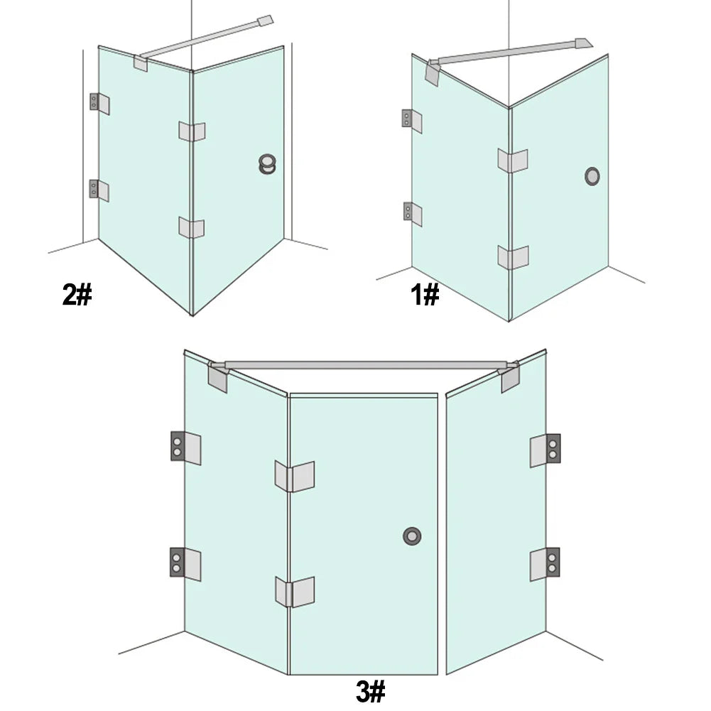 Adjustable Telescopic Stainless Steel Shower Screen Support Bar