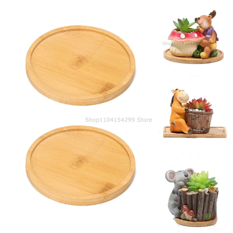 Bamboo Multi-Purpose Tray Set | Plant, Kitchen & Bathroom Use