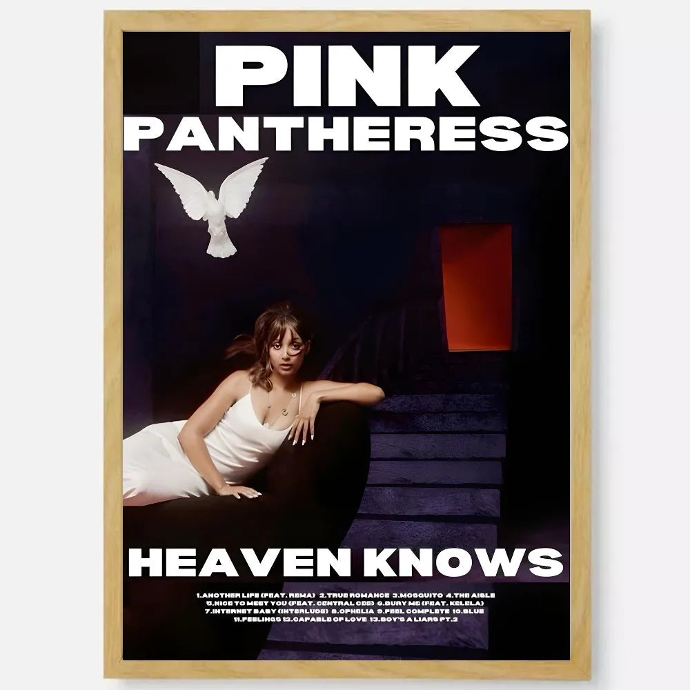 Pink Pantheress Poster HD Waterproof Wall Art – Music Decor Music Wall Poster Peaceful Pleasures Health and Wellness z12 15X20cmNoframe