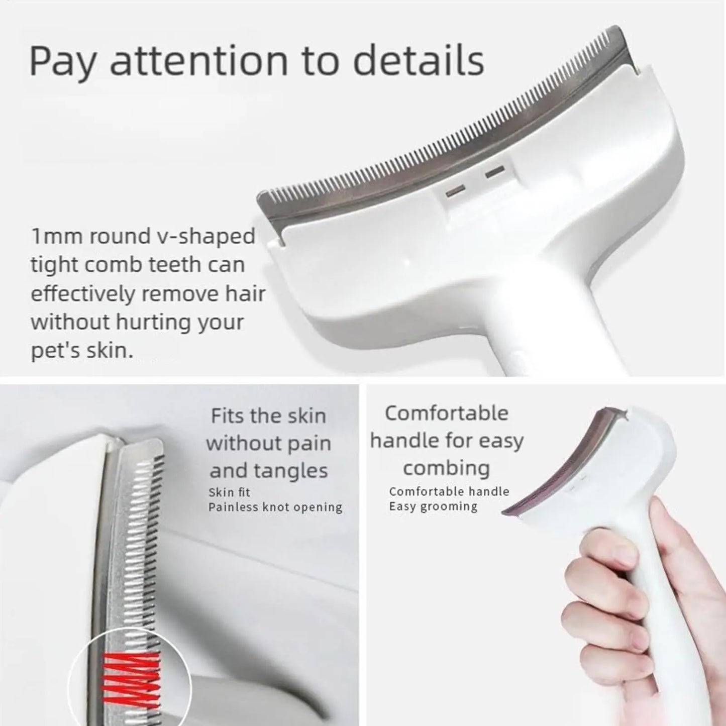 Self-Cleaning Dematting Comb for Cats & Dogs | Grooming Brush