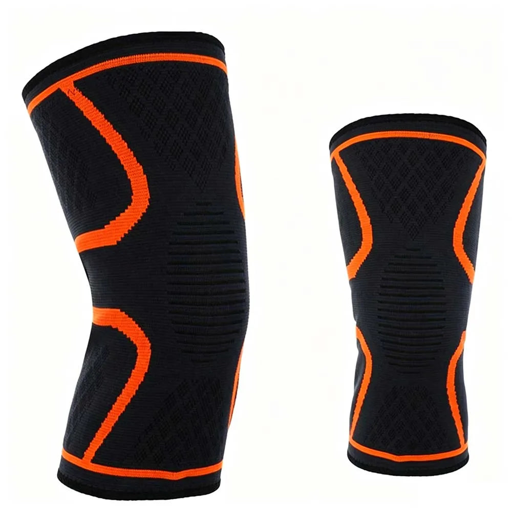 Knee Support Sleeve for Knee Pain, Breathable Compression Knee Brace for Running Cycling Basketball Gym Arthritis Relief Peaceful Pleasures Health and Wellness 1pair Orange M