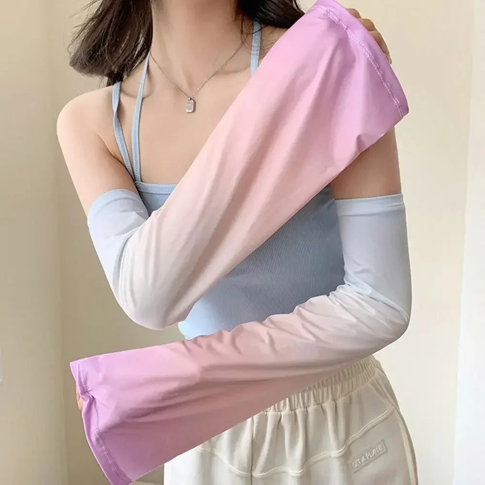 Ice Silk Sun Protection Arm Sleeves – Lightweight & Cool