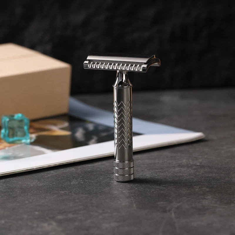 Yaqi CASTOR Stainless Steel Safety Razor 0.45mm Blade Gap 79MM Length And 13MM Dameter Handle For The Ideal Choice Shaving Peaceful Pleasures Health and Wellness
